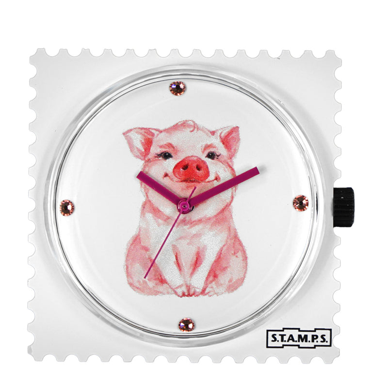 STAMPS Uhr Zifferblatt Schweinchen Babe