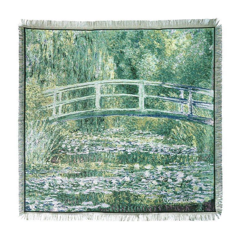 Belgian Tapestries Tischdecke Gobelin Brücke in Giverna von Monet 140 x 140 cm