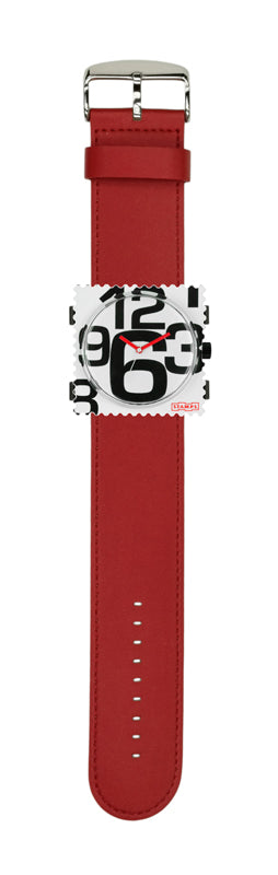 S.T.A.M.P.S. Uhr komplett - Zifferblatt In Good Times mit Armband Satin Red S.T.A.M.P.S. Komplett