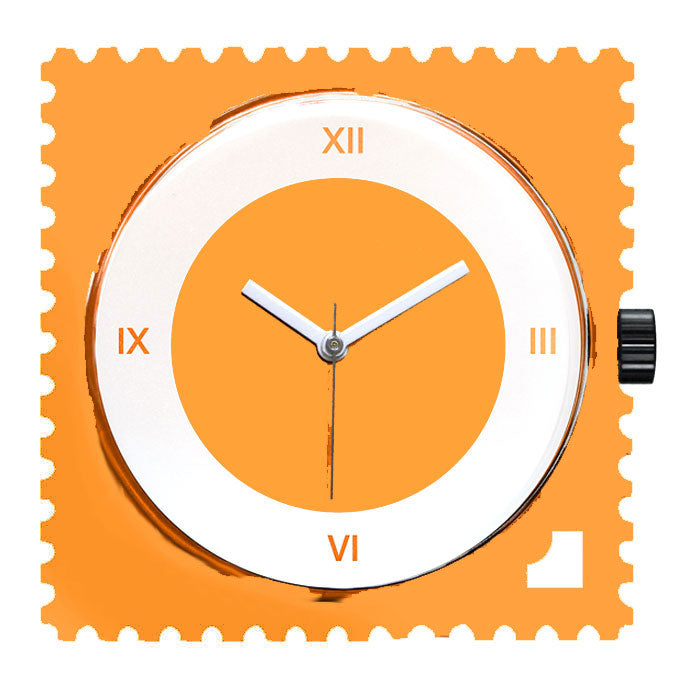 Stamps Zifferblatt einfarbig orange