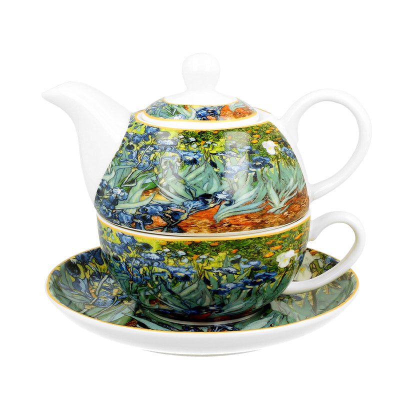 Teekanne und Tasse mit Iris Schwertlilien von Vincent van Gogh