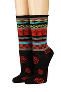 bunte Crönert Damensocken Blüten und Muster