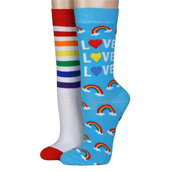 Socken Regenbogen Streifen Ringel