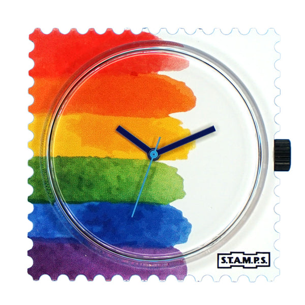 Stamps Uhr  Regenbogenfarben