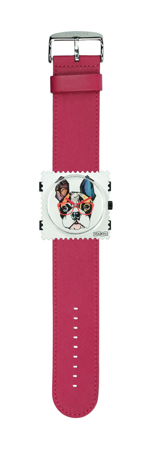 STAMPS Uhr Komplett Mr. Dog pink