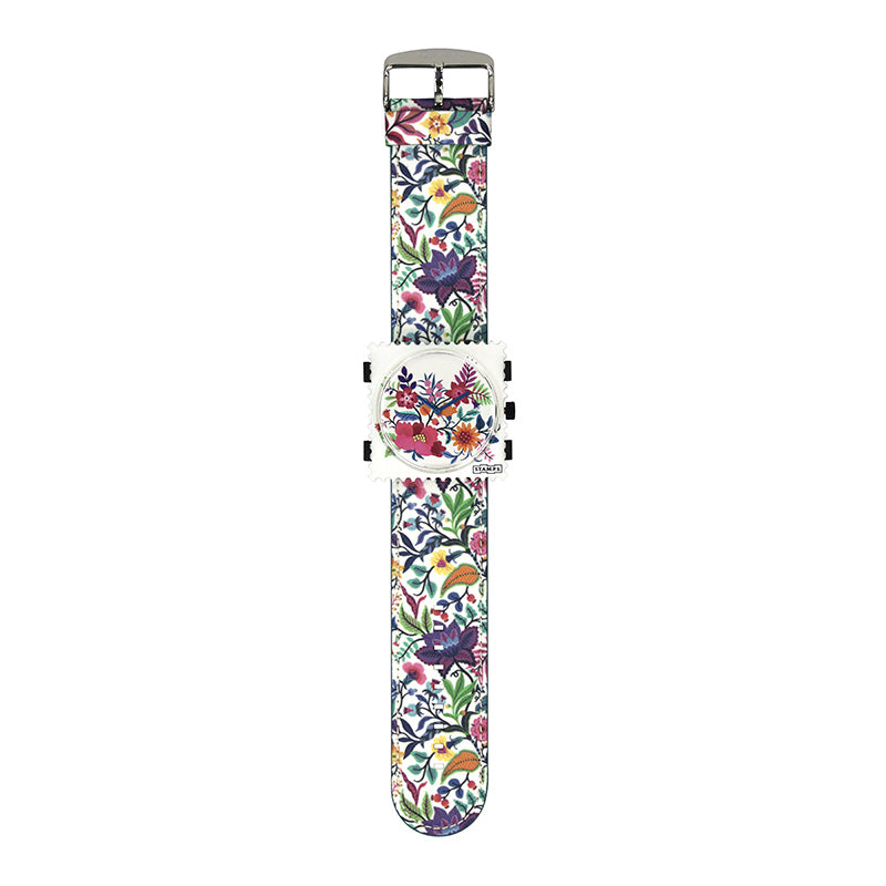 Stamps Damenuhr mit Muster bunte Blumen