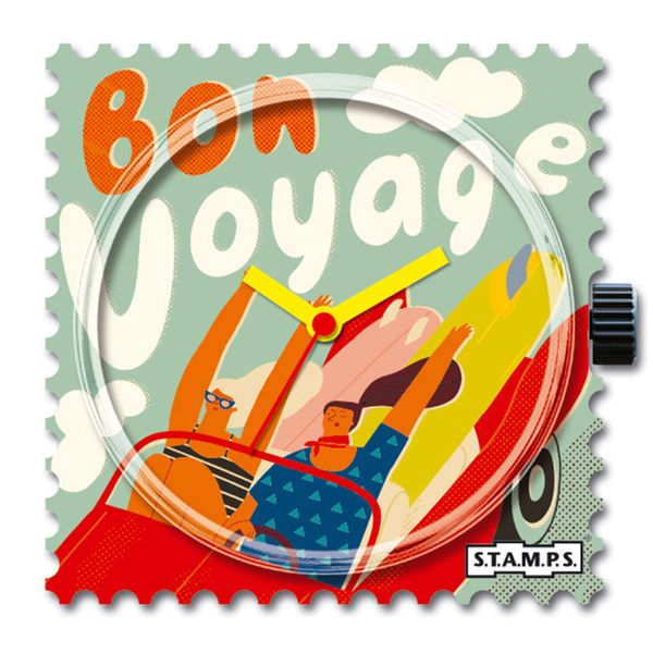 Stamps Uhr Autofahrt Bon Voyage