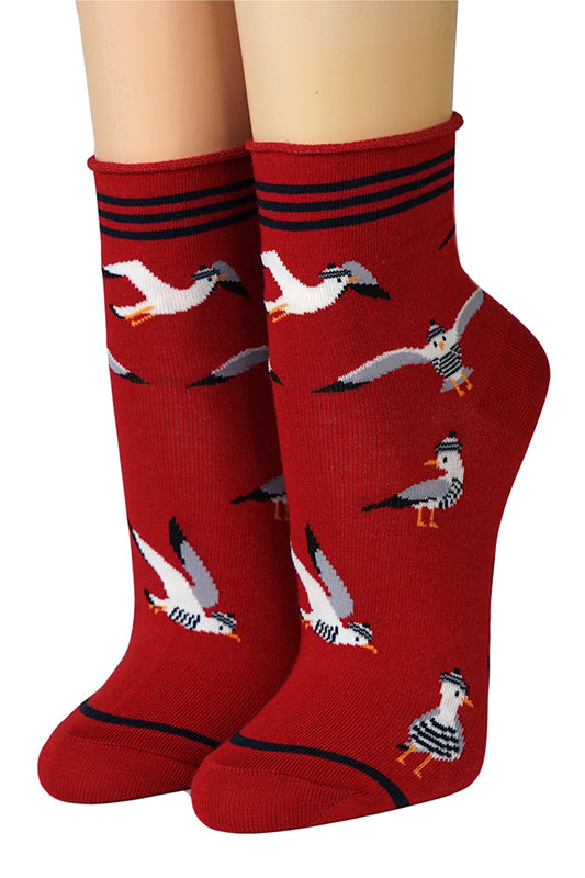 Crönert Socken Kurzsocken mit Rollrand Wilma rot