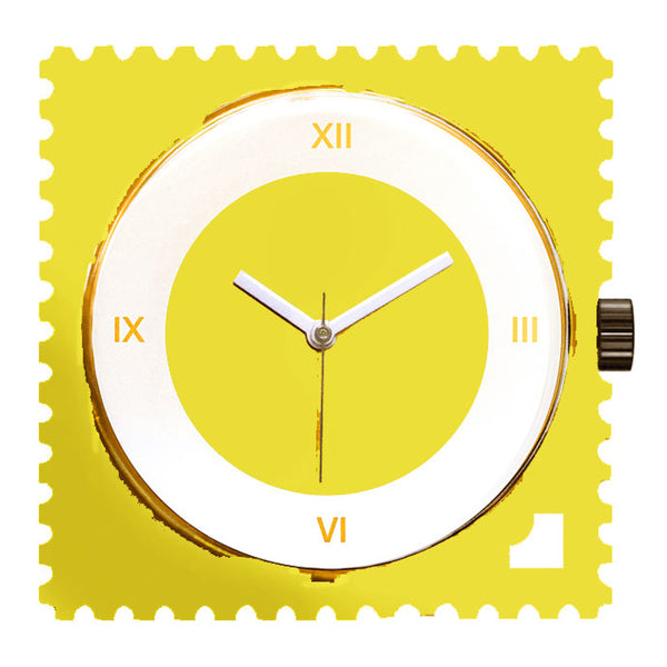 Stamps Zifferblatt einfarbig gelb