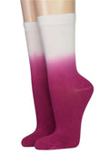 Damensocken mit Farbverlauf von weiß zu pink