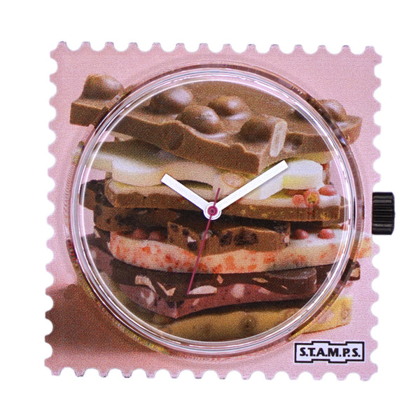 Stamps Uhr Zifferblatt Stapel aus Schokolade