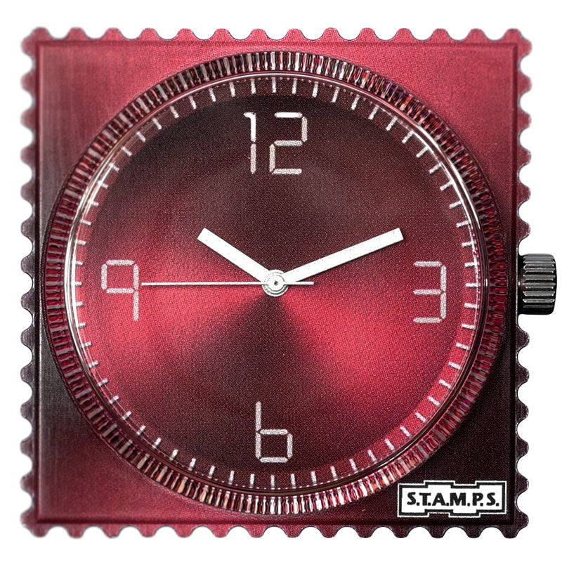 Stamps Uhr Zifferblatt Shades of Red - wasserfest