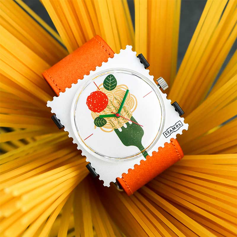 Stamps Uhr Zifferblatt Pasta